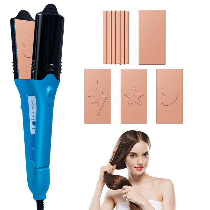3D hair imprinting  3D Hair Press Iron Hair Straightener Electric Straightening Curling Imprinting 3D Hair Crimper - eZthings USA WE SORT ALL THE CRAZIEST GADGETS, GIZMOS, TOYS & TECHNOLOGY, SO YOU DON'T HAVE TO.