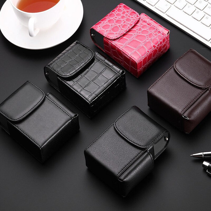 Convenient leather cigarette case wallet aluminium cigarette case - eZthings USA WE SORT ALL THE CRAZIEST GADGETS, GIZMOS, TOYS & TECHNOLOGY, SO YOU DON'T HAVE TO.