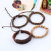 European and American minimalist retro set bracelet DIY woven cowhide bracelet coconut shell bracelet men's hemp rope leather br - eZthings USA WE SORT ALL THE CRAZIEST GADGETS, GIZMOS, TOYS & TECHNOLOGY, SO YOU DON'T HAVE TO.