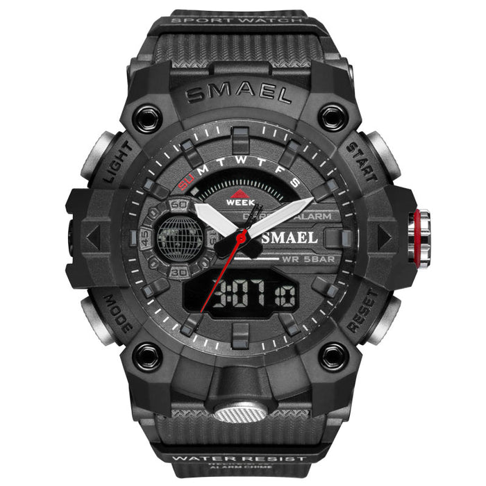 SMAEL 8040 Relojes militares Reloj deportivo para hombres Nuevo reloj de pulsera resistente al agua 50 M Cronómetro Alarma Luz LED Relojes digitales 8040 Reloj deportivo para hombres 