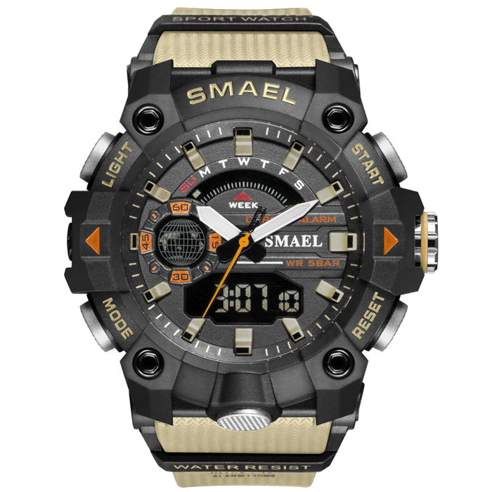 SMAEL 8040 Relojes militares Reloj deportivo para hombres Nuevo reloj de pulsera resistente al agua 50 M Cronómetro Alarma Luz LED Relojes digitales 8040 Reloj deportivo para hombres 