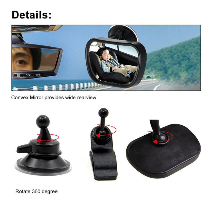 2 in 1 Mini Safety Car Back Seat Baby View Mirror Adjustable Baby Rear Convex Mirror Car Baby Kids Monitor - eZthings USA WE SORT ALL THE CRAZIEST GADGETS, GIZMOS, TOYS & TECHNOLOGY, SO YOU DON'T HAVE TO.