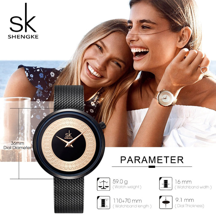Female Watch Women Metal Mesh Fashion Clock Vintage Design Ladies Watch - eZthings USA WE SORT ALL THE CRAZIEST GADGETS, GIZMOS, TOYS & TECHNOLOGY, SO YOU DON'T HAVE TO.