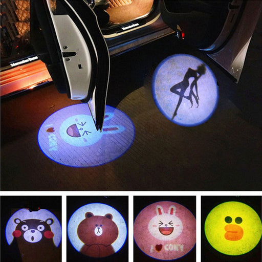 2pcs Wireless Car Projector Light Car Door Light Car Logo LED Laser Projector Welcome Light - eZthings USA WE SORT ALL THE CRAZIEST GADGETS, GIZMOS, TOYS & TECHNOLOGY, SO YOU DON'T HAVE TO.