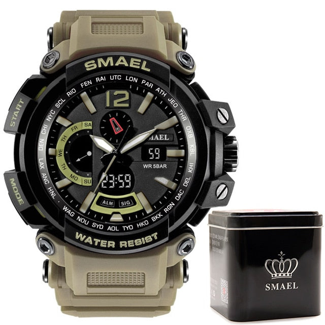 SMAEL 1702 Top Brand Luxury Sport Watch Men Digital Watches 5Bar Waterproof Military Dual Display Wristwatches Relogio Masculino - eZthings USA WE SORT ALL THE CRAZIEST GADGETS, GIZMOS, TOYS & TECHNOLOGY, SO YOU DON'T HAVE TO.
