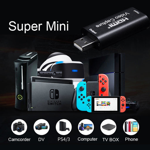 eThings USB 2.0 HD Video Capture Card Video Capture Usb To Hdmi Game Live Capture Device - eZthings USA WE SORT ALL THE CRAZIEST GADGETS, GIZMOS, TOYS & TECHNOLOGY, SO YOU DON'T HAVE TO.