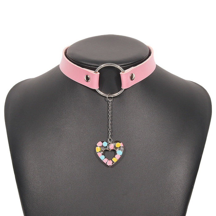 N9556 Street Photography Exaggerated New Necklace Personality Strap Neck Leather Neckchain Metal Buckle Fashion Choker - eZthings USA WE SORT ALL THE CRAZIEST GADGETS, GIZMOS, TOYS & TECHNOLOGY, SO YOU DON'T HAVE TO.