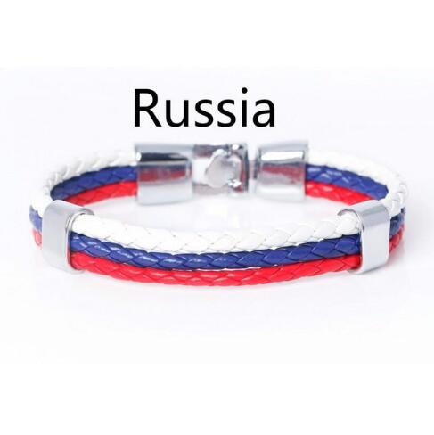 National Flag Leather Bracelets Sports Football Fans Jewelry - eZthings USA WE SORT ALL THE CRAZIEST GADGETS, GIZMOS, TOYS & TECHNOLOGY, SO YOU DON'T HAVE TO.