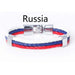 National Flag Leather Bracelets Sports Football Fans Jewelry - eZthings USA WE SORT ALL THE CRAZIEST GADGETS, GIZMOS, TOYS & TECHNOLOGY, SO YOU DON'T HAVE TO.