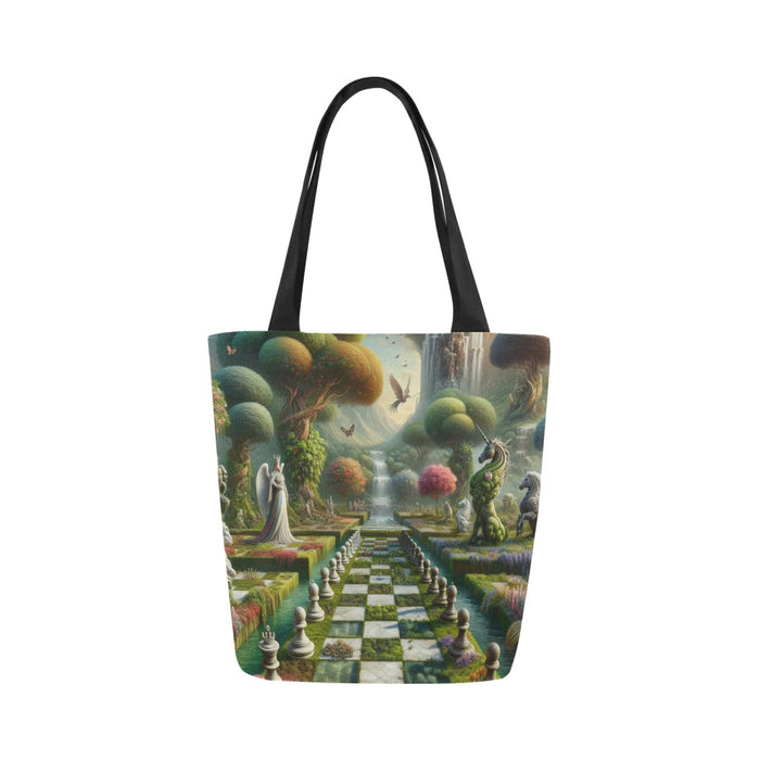 The sophistication of the Garden of Chess Fan Club Canvas Tote Bag