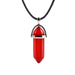 Hexagonal Column Natural Crystal Turquoises Optal Glass Stone Pendant Necklace Leather Chains Choker Necklace For Women Gift - eZthings USA WE SORT ALL THE CRAZIEST GADGETS, GIZMOS, TOYS & TECHNOLOGY, SO YOU DON'T HAVE TO.