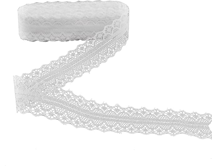Designer Decorating Embroidered Lace and Trims for Sewing and DIY Craft Projects (10 Yard, Fancy White (1.1" Width) - eZthings USA WE SORT ALL THE CRAZIEST GADGETS, GIZMOS, TOYS & TECHNOLOGY, SO YOU DON'T HAVE TO.