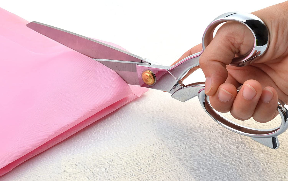 eZthings® Heavy Duty 10.5" Scissors For Cutting Fabric, Leather, and Raw Materials (10.5 Inch Silver) - eZthings USA WE SORT ALL THE CRAZIEST GADGETS, GIZMOS, TOYS & TECHNOLOGY, SO YOU DON'T HAVE TO.
