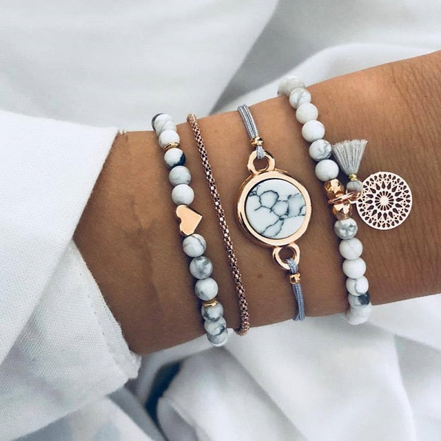 Bohemian Handmade Weave Heart Long Tassel Bracelet Sets Women  New Grey Rope Chain Bracelets Jewelry Christmas Gift - eZthings USA WE SORT ALL THE CRAZIEST GADGETS, GIZMOS, TOYS & TECHNOLOGY, SO YOU DON'T HAVE TO.