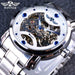 Winner Blue Ocean Fashion Casual Designer Stainless Steel Men Skeleton Watch Mens Watches Top Brand Luxury Automatic Watch Clock - eZthings USA WE SORT ALL THE CRAZIEST GADGETS, GIZMOS, TOYS & TECHNOLOGY, SO YOU DON'T HAVE TO.