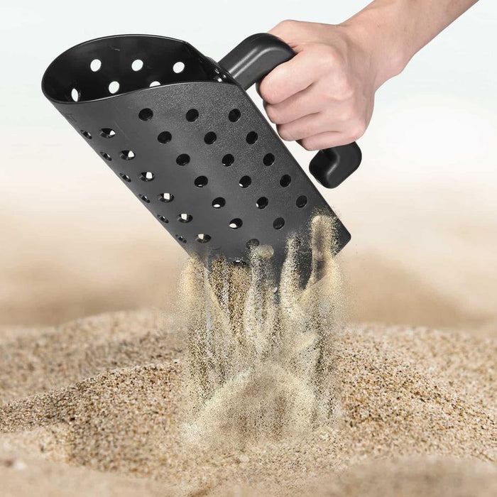 sand scoop hourglass sand bucket filter sieve children's beach tools - eZthings USA WE SORT ALL THE CRAZIEST GADGETS, GIZMOS, TOYS & TECHNOLOGY, SO YOU DON'T HAVE TO.