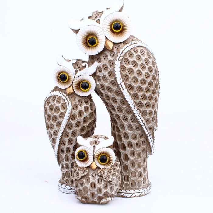 Modern minimalist three family owl animal light luxury decorations, home decor, living room, desk crafts - eZthings USA WE SORT ALL THE CRAZIEST GADGETS, GIZMOS, TOYS & TECHNOLOGY, SO YOU DON'T HAVE TO.