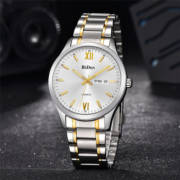 BIDEN Luxury Wrist Watch Men Steel Strap Mens  Business Quartz Clocks 0032 - eZthings USA WE SORT ALL THE CRAZIEST GADGETS, GIZMOS, TOYS & TECHNOLOGY, SO YOU DON'T HAVE TO.