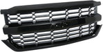 Front Bumper Upper Grille Grill Compatible with Chevrolet Silverado 1500 2016-2018 (Black) - eZthings USA WE SORT ALL THE CRAZIEST GADGETS, GIZMOS, TOYS & TECHNOLOGY, SO YOU DON'T HAVE TO.