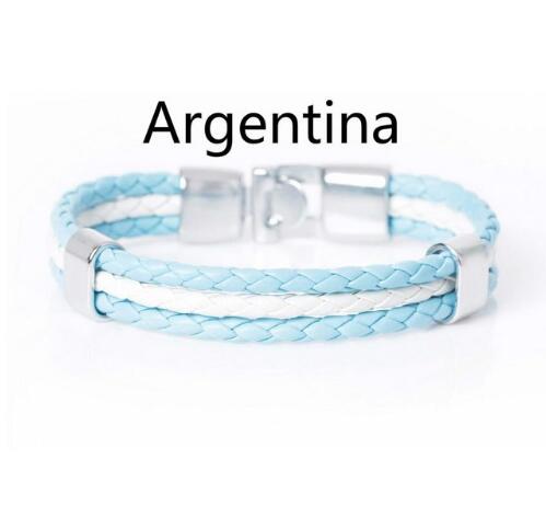 National Flag Leather Bracelets Sports Football Fans Jewelry - eZthings USA WE SORT ALL THE CRAZIEST GADGETS, GIZMOS, TOYS & TECHNOLOGY, SO YOU DON'T HAVE TO.