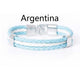 National Flag Leather Bracelets Sports Football Fans Jewelry - eZthings USA WE SORT ALL THE CRAZIEST GADGETS, GIZMOS, TOYS & TECHNOLOGY, SO YOU DON'T HAVE TO.