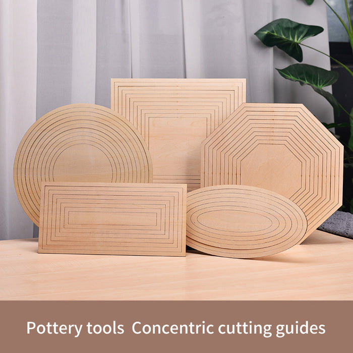 Pottery Tools Clay Plate Forming Molds Cutting Wooden Rail Strip Clay Plate Making Bowls Plates Crafts
