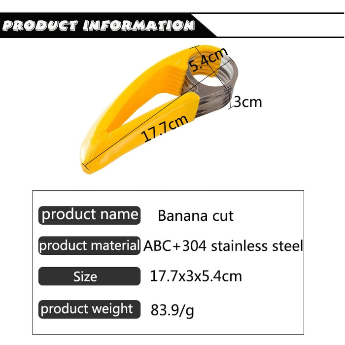 Stainless Steel Banana Cutter Fruit Vegetable Sausage Slicer Salad Sundaes Tools Cooking Tools Kitchen Accessories Gadgets - eZthings USA WE SORT ALL THE CRAZIEST GADGETS, GIZMOS, TOYS & TECHNOLOGY, SO YOU DON'T HAVE TO.