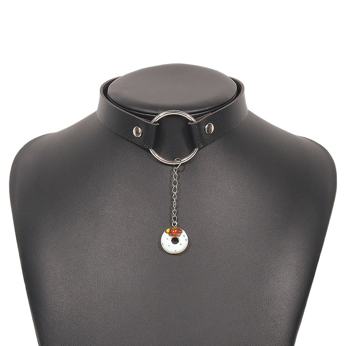 N9556 Street Photography Exaggerated New Necklace Personality Strap Neck Leather Neckchain Metal Buckle Fashion Choker - eZthings USA WE SORT ALL THE CRAZIEST GADGETS, GIZMOS, TOYS & TECHNOLOGY, SO YOU DON'T HAVE TO.