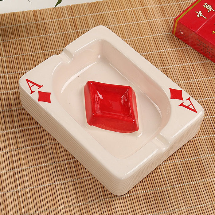 Creative hand drawn poker ceramic ashtray - eZthings USA WE SORT ALL THE CRAZIEST GADGETS, GIZMOS, TOYS & TECHNOLOGY, SO YOU DON'T HAVE TO.