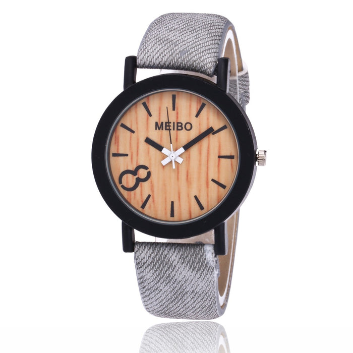 MEIBO Modeling Wooden Quartz Mens Watch Casual Wooden Color Leather Watch - eZthings USA WE SORT ALL THE CRAZIEST GADGETS, GIZMOS, TOYS & TECHNOLOGY, SO YOU DON'T HAVE TO.