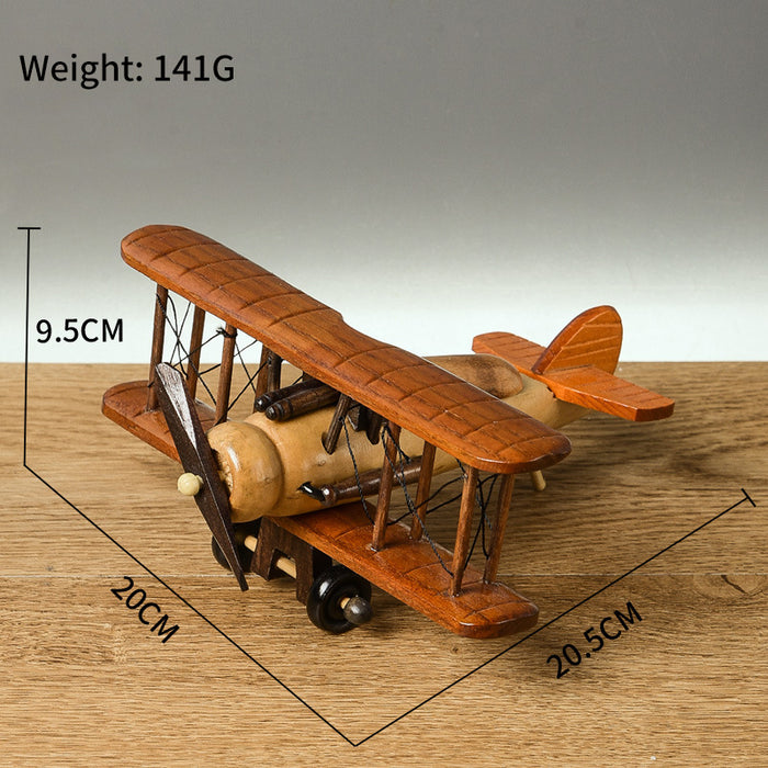 Retro Wooden Aircraft Ornaments Creative Home Desktop Aircraft Model Decorative Ornaments Wooden Crafts - eZthings USA WE SORT ALL THE CRAZIEST GADGETS, GIZMOS, TOYS & TECHNOLOGY, SO YOU DON'T HAVE TO.
