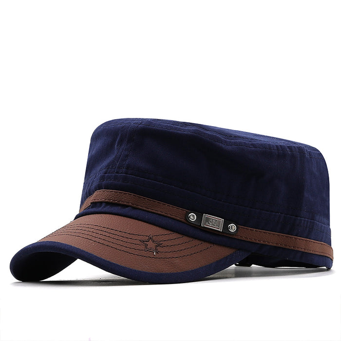 Military Fans Flat Cap Men's Camouflage Baseball Cap Leather Peaked Cap Military Cap Curved Brim Casual Mountaineering Sun Hat - eZthings USA WE SORT ALL THE CRAZIEST GADGETS, GIZMOS, TOYS & TECHNOLOGY, SO YOU DON'T HAVE TO.