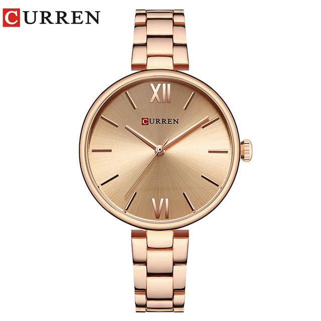 CURREN Women Watch Quartz Female clock Casual Fashion Stainless Steel Strap Watch - eZthings USA WE SORT ALL THE CRAZIEST GADGETS, GIZMOS, TOYS & TECHNOLOGY, SO YOU DON'T HAVE TO.