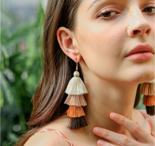 Handmade Tassel Earrings Women's European And American National Style Long Earrings Bohemian Fashion Earrings - eZthings USA WE SORT ALL THE CRAZIEST GADGETS, GIZMOS, TOYS & TECHNOLOGY, SO YOU DON'T HAVE TO.
