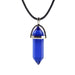 Hexagonal Column Natural Crystal Turquoises Optal Glass Stone Pendant Necklace Leather Chains Choker Necklace For Women Gift - eZthings USA WE SORT ALL THE CRAZIEST GADGETS, GIZMOS, TOYS & TECHNOLOGY, SO YOU DON'T HAVE TO.