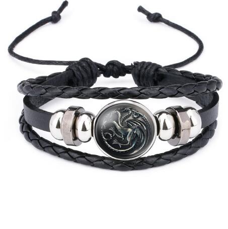 Game of Thrones House Stark Wolf Leather Bracelets - eZthings USA WE SORT ALL THE CRAZIEST GADGETS, GIZMOS, TOYS & TECHNOLOGY, SO YOU DON'T HAVE TO.