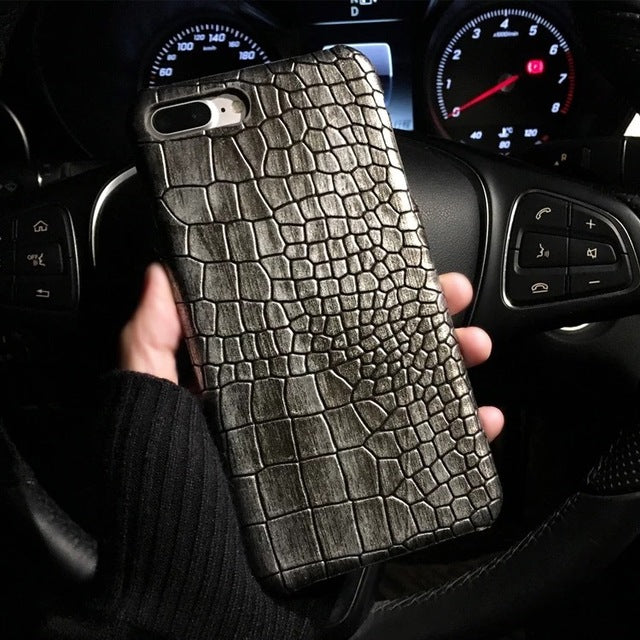 3D Crocodile Phone Case For iPhone 8 X S XS 7Plus Cool Leather Pattern Case - eZthings USA WE SORT ALL THE CRAZIEST GADGETS, GIZMOS, TOYS & TECHNOLOGY, SO YOU DON'T HAVE TO.