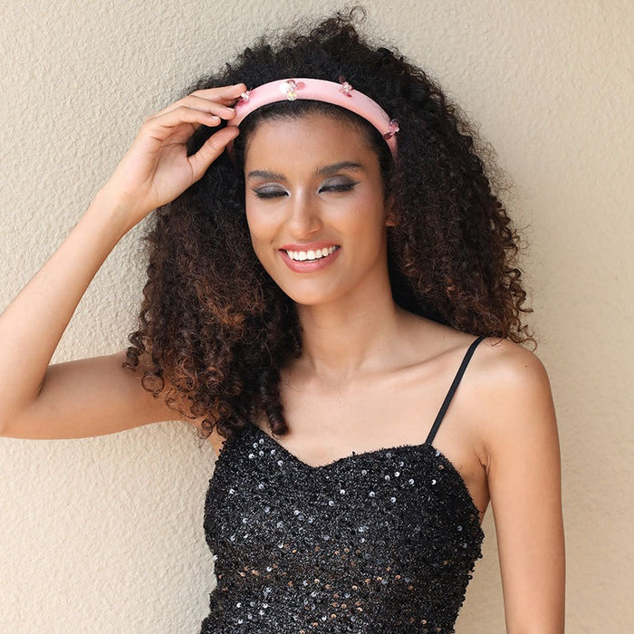 Fashionable handmade pearl flower headband