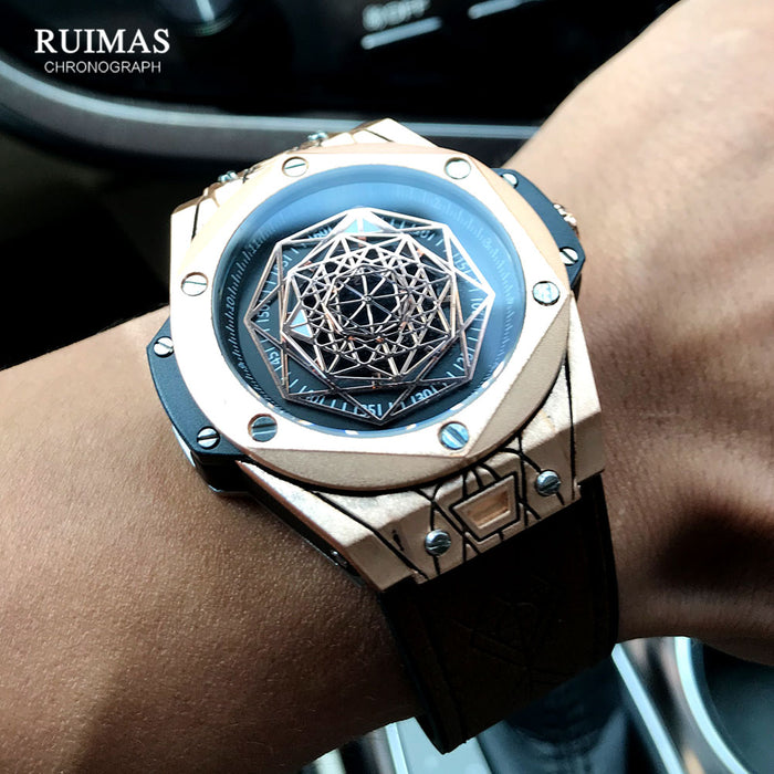 RUIMAS Luxury Top Brand Quartz Watches Men Leather Strap Military Sports Wristwatch Man Waterproof Watch Relogios Masculino 533G - eZthings USA WE SORT ALL THE CRAZIEST GADGETS, GIZMOS, TOYS & TECHNOLOGY, SO YOU DON'T HAVE TO.