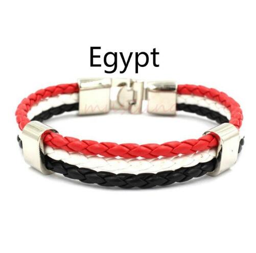 National Flag Leather Bracelets Sports Football Fans Jewelry - eZthings USA WE SORT ALL THE CRAZIEST GADGETS, GIZMOS, TOYS & TECHNOLOGY, SO YOU DON'T HAVE TO.