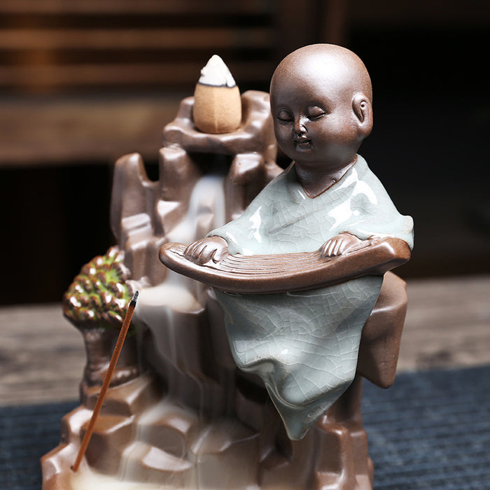Antique Landscape Back Flow Incense Burner Line Incense Creative Ceramic Gift Ornaments Crafts Zen Ge Kiln Sandalwood Burner