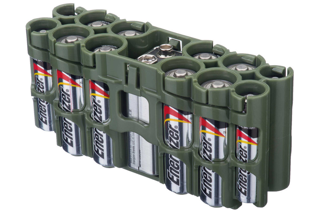 A9 Pack Battery Caddy (Military Green) - eZthings USA WE SORT ALL THE CRAZIEST GADGETS, GIZMOS, TOYS & TECHNOLOGY, SO YOU DON'T HAVE TO.