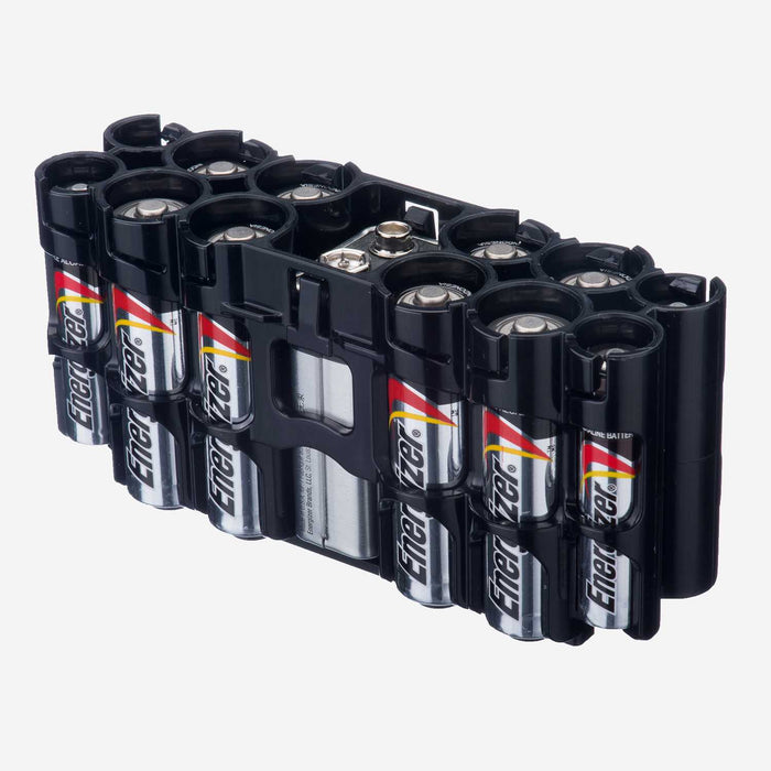 A9 Pack Battery Caddy (Tuxedo Black) - eZthings USA WE SORT ALL THE CRAZIEST GADGETS, GIZMOS, TOYS & TECHNOLOGY, SO YOU DON'T HAVE TO.