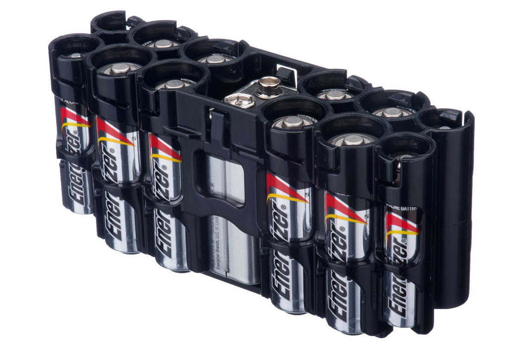 A9 Pack Battery Caddy (Tuxedo Black) - eZthings USA WE SORT ALL THE CRAZIEST GADGETS, GIZMOS, TOYS & TECHNOLOGY, SO YOU DON'T HAVE TO.