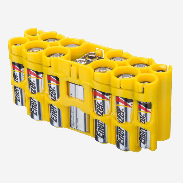A9 Pack Battery Caddy (Yellow) - eZthings USA WE SORT ALL THE CRAZIEST GADGETS, GIZMOS, TOYS & TECHNOLOGY, SO YOU DON'T HAVE TO.