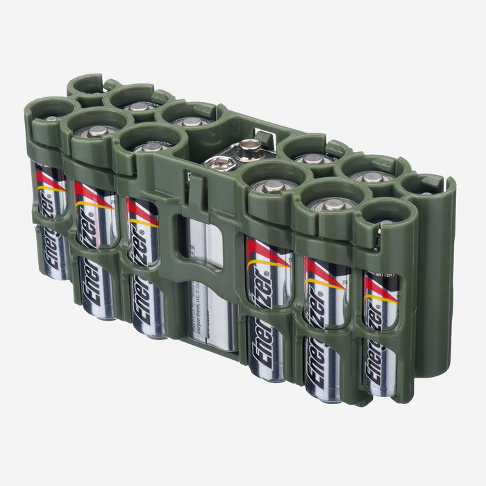 A9 Pack Battery Caddy (Military Green) - eZthings USA WE SORT ALL THE CRAZIEST GADGETS, GIZMOS, TOYS & TECHNOLOGY, SO YOU DON'T HAVE TO.