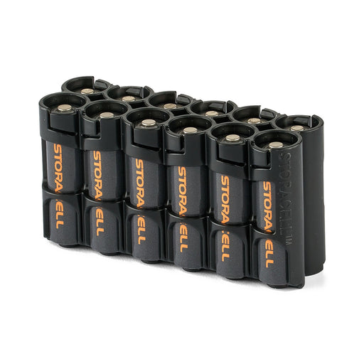 12 AA Pack Battery Caddy (Tuxedo Black) - eZthings USA WE SORT ALL THE CRAZIEST GADGETS, GIZMOS, TOYS & TECHNOLOGY, SO YOU DON'T HAVE TO.
