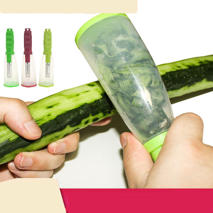 Peeler With Rubbish Bin Stainless Steel Multi-function Vegetable Peeler Cutter Peeler Potato Carrot Grater Kitchen Tool Gadgets - eZthings USA WE SORT ALL THE CRAZIEST GADGETS, GIZMOS, TOYS & TECHNOLOGY, SO YOU DON'T HAVE TO.