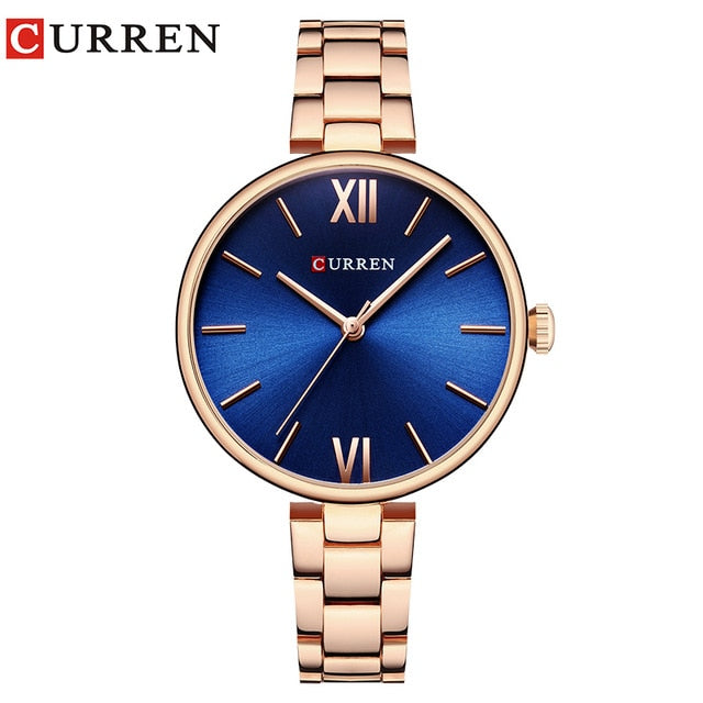 CURREN Women Watch Quartz Female clock Casual Fashion Stainless Steel Strap Watch - eZthings USA WE SORT ALL THE CRAZIEST GADGETS, GIZMOS, TOYS & TECHNOLOGY, SO YOU DON'T HAVE TO.