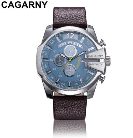 Cagarny Military Watches Men's Quartz Watch Leather Watchband Sports Wristwatches - eZthings USA WE SORT ALL THE CRAZIEST GADGETS, GIZMOS, TOYS & TECHNOLOGY, SO YOU DON'T HAVE TO.